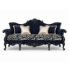 Luxury carved teakwood sofa with zebra print cushions