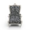 Statement chair with zebra-print fabric