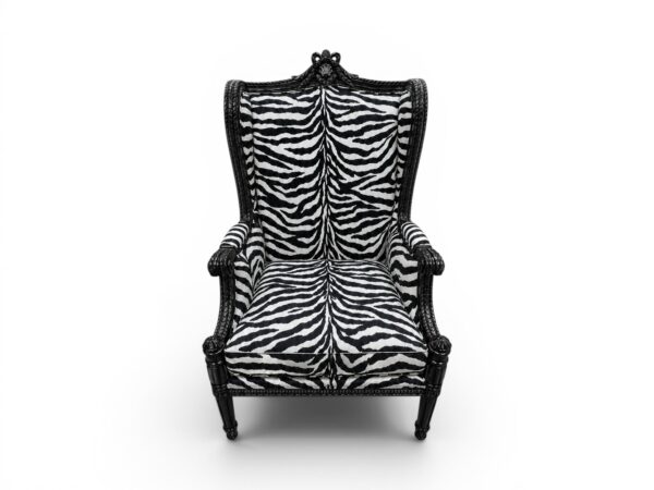 Premium wing chair with ornate detailing