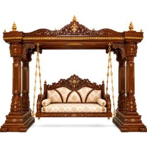 Heritage Throne Swing handcrafted in premium teakwood