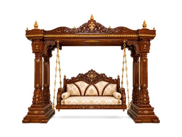Heritage Throne Swing handcrafted in premium teakwood