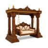 Luxury carved teakwood swing with grand canopy