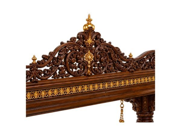 Handcrafted palace-style wooden jhula