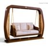 Modern teakwood swing with LED lighting