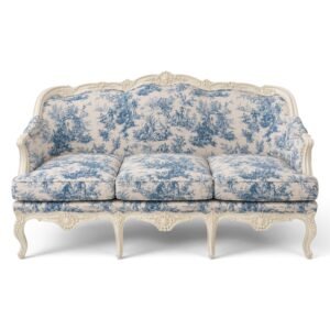 Baroque Blossom Sofa in white matte finish