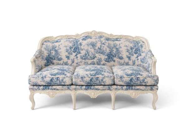 Baroque Blossom Sofa in white matte finish