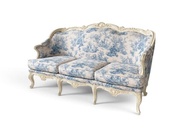 Luxury handcrafted teakwood baroque sofa