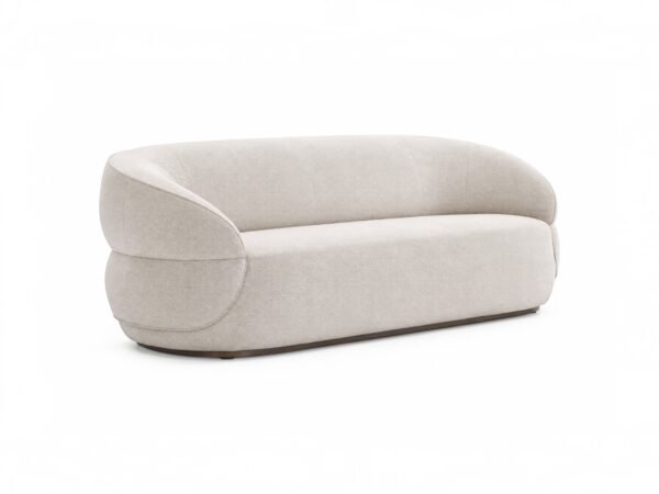 Luxury Italian style sofa with soft curved silhouette
