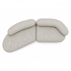 Contemporary curved sofa with rounded arms