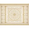 Handcarved white bed with decorative columns