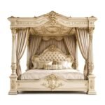 French Palace Royal Bed in white matte finish