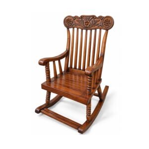 Royal Floral Rocker in solid teak wood