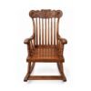 Hand-carved teakwood rocking chair