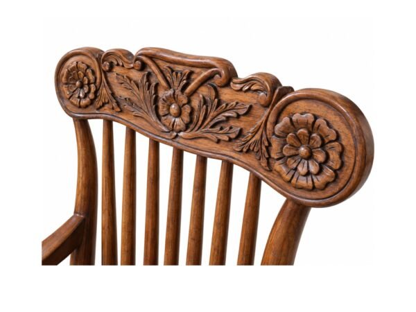 Floral carved luxury rocking chair