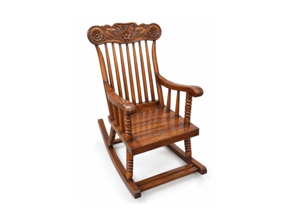 Natural teakwood rocking chair