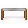 Aviator Console Table with aluminium-clad top