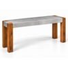 Industrial console table with visible rivets