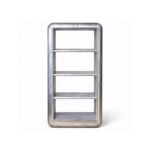 Aviator Bookcase with aluminium-clad frame