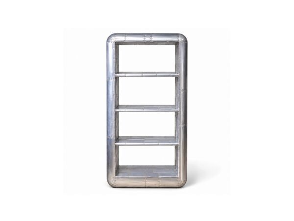 Aviator Bookcase with aluminium-clad frame