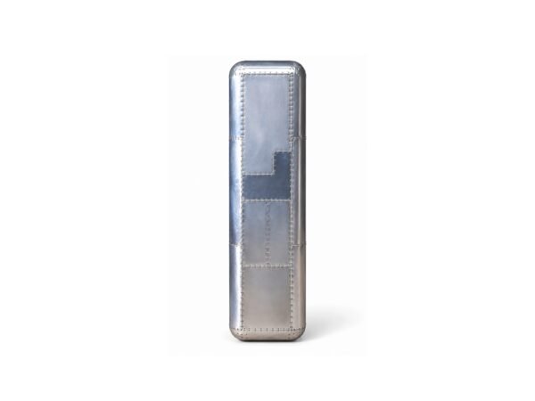 Aluminium industrial bookcase with rivet details