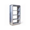 Modern aluminium open bookcase | Industrial aviator bookshelf